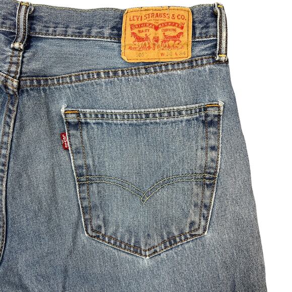 Levi's 505 Dad Jean Shorts Men's 36" (36x10) Cutoffs Grunge Jorts Retro Denim - Picture 13 of 15